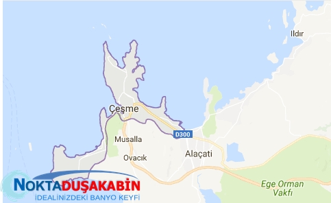 Çeşme Nerede Haritası ve Çeşme Mahalleleri - İzmir  